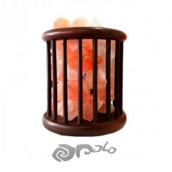 WOODEN CILINDRO BASKET WITH CHUNKS