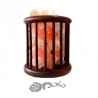 WOODEN CILINDRO BASKET WITH CHUNKS